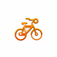 AI generative abstract bicycle png