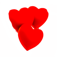 red hrearts transparent png