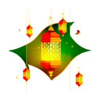 AI generative colorful lantern png