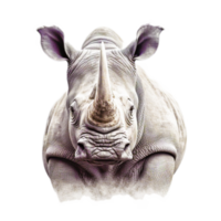 AI generative white rhinoceros png