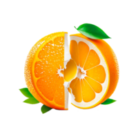 AI generative orange fruit png