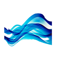 AI generative abstract blue wave png