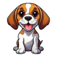 beagle chien clipart, ai généré png