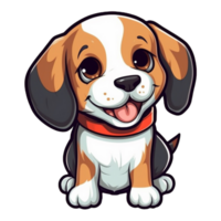 Beagle Hund Clip Art, ai generiert png
