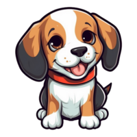 beagle cachorro clipart, ai gerado png