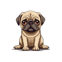 pug clipart, ai gerado png