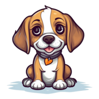 beagle chien clipart, ai généré png