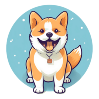 shiba inu clipart, ai generato png