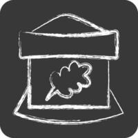 Icon Sack Of Flour. suitable for education symbol. chalk Style. simple design editable. design template vector