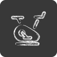 Icon Exercise Bike. suitable for Healthy symbol. chalk Style. simple design editable. design template vector