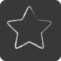 icono estrella 2. relacionado a estrellas símbolo. tiza estilo. sencillo diseño editable. sencillo vector íconos