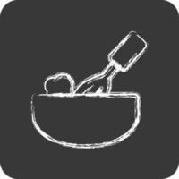 Icon Dough Shaker. suitable for Bakery symbol. chalk Style. simple design editable. design template vector