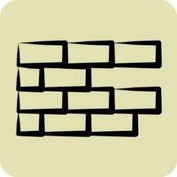 Icon Brickwork. suitable for building symbol. hand drawn style. simple design editable. design template vector