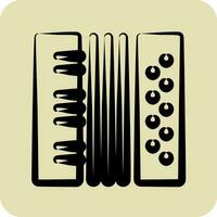 Icon Accordion. suitable for education symbol. hand drawn style. simple design editable. design template vector