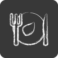 Icon Healthy Food. suitable for Healthy symbol. chalk Style. simple design editable. design template vector