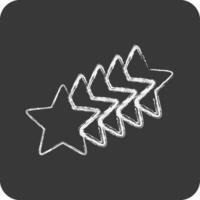Icon S Stars. related to Stars symbol. chalk Style. simple design editable. simple vector icons