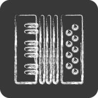 Icon Accordion. suitable for education symbol. chalk Style. simple design editable. design template vector