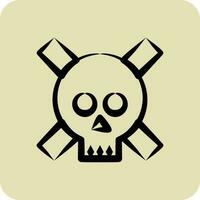 Icon Dangerous. suitable for Security symbol. hand drawn style. simple design editable. design template vector