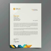 Vector modern minimal corporate letterhead design template. creative geometrical colorful modern letterhead design template. you can use it as Company or Business letterhead