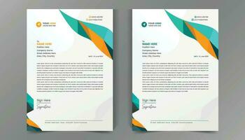 Vector modern corporate letterhead design template. creative geometrical colorful modern letterhead design template