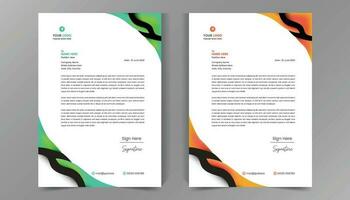 Vector modern corporate letterhead design template. creative colorful modern letterhead design template