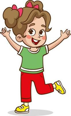 cute little kid jump and feel happy 7846344 Vector Art at Vecteezy