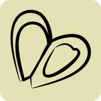 Icon Mussel. suitable for seafood symbol. hand drawn style. simple design editable. design template vector