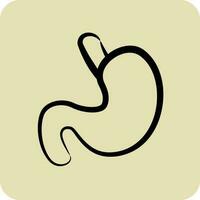 Icon Stomach. suitable for education symbol. hand drawn style. simple design editable. design template vector