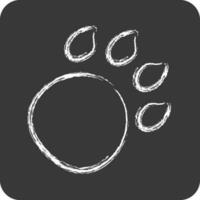 Icon Animal Track. suitable for education symbol. chalk Style. simple design editable. design template vector