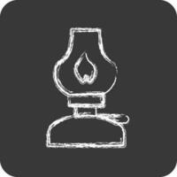 Icon Kerosene Lamp. suitable for House symbol. chalk Style. simple design editable. design template vector