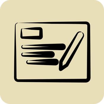 Icon Identity. suitable for Branding symbol. hand drawn style. simple design editable. design template vector