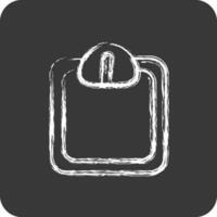 Icon Weight. suitable for Healthy symbol. chalk Style. simple design editable. design template vector