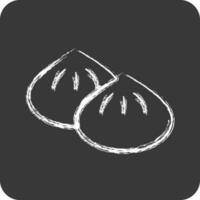 Icon Dumpling. suitable for Bakery symbol. chalk Style. simple design editable. design template vector