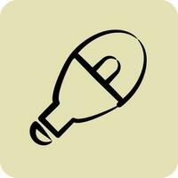 Icon Led Bulb. suitable for House symbol. hand drawn style. simple design editable. design template vector