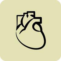 Icon Heart. suitable for education symbol. hand drawn style. simple design editable. design template vector