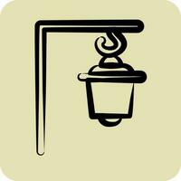 Icon Street Light. suitable for House symbol. hand drawn style. simple design editable. design template vector