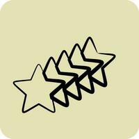 Icon S Stars. related to Stars symbol. hand drawn style. simple design editable. simple vector icons