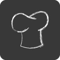 Icon Toque. suitable for Bakery symbol. chalk Style. simple design editable. design template vector