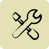 Icon Tools. suitable for building symbol. hand drawn style. simple design editable. design template vector