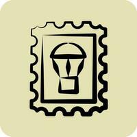 Icon Stamp Collecting. suitable for education symbol. hand drawn style. simple design editable. design template vector