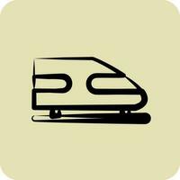 Icon Rail Transport. suitable for education symbol. hand drawn style. simple design editable. design template vector