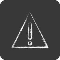 Icon Caution. suitable for Security symbol. chalk Style. simple design editable. design template vector