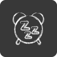 icono sano dormir. adecuado para sano símbolo. tiza estilo. sencillo diseño editable. diseño modelo vector