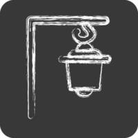 Icon Street Light. suitable for House symbol. chalk Style. simple design editable. design template vector