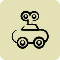 icono aparato de relojería coche. adecuado para niños símbolo. mano dibujado estilo. sencillo diseño editable. diseño modelo vector