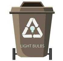 residuos reciclaje. colección con tipos de reciclable Respetuoso del medio ambiente ambiente vector ilustración.