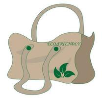 Eco bag packaging Ecology ,Eco package, Modern flat vector concept illustration of a paper bag ecological lifestyle.