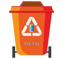 Waste recycling. Collection with types of recyclable Eco-friendly environment vector illustration.