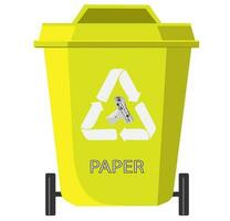 Waste recycling. Collection with types of recyclable Eco-friendly environment vector illustration.