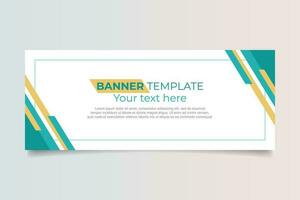 Modern web banner with text template vector